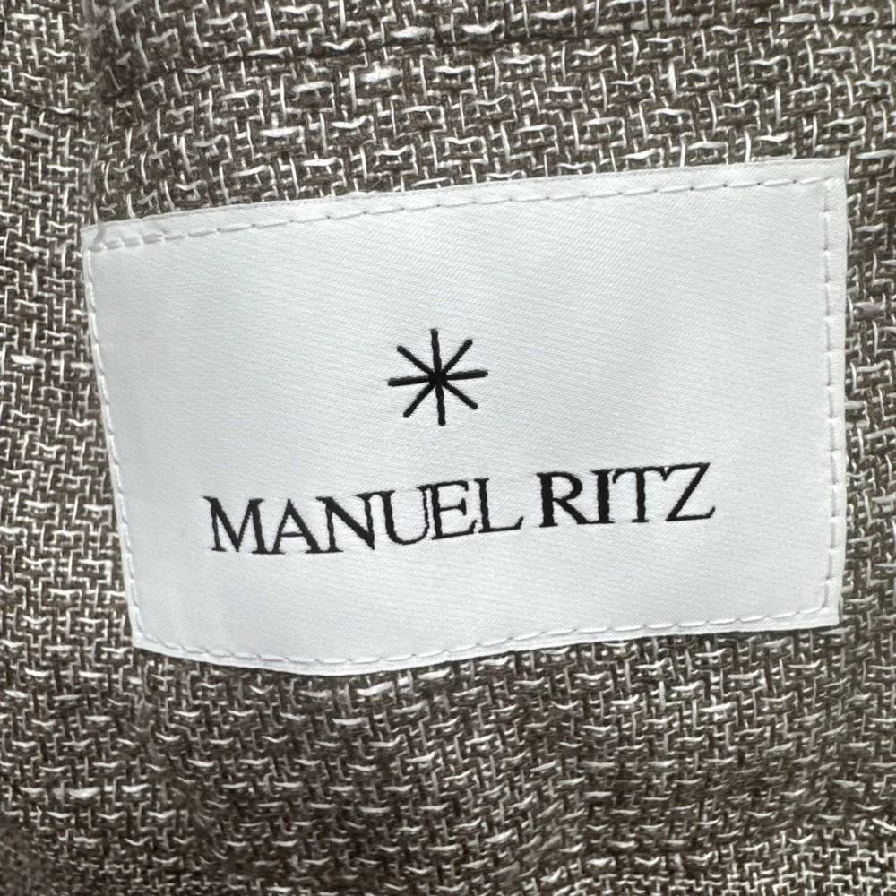 Manuel Ritz Linen Blend Blazer Mens 32R‎ Gray Unstructured Sport Coat Made Italy